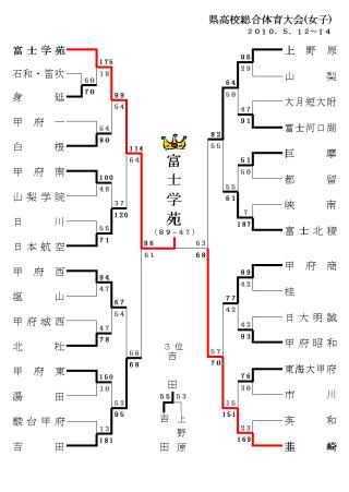 山梨県高校総合体育大会(女子)